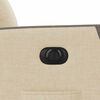 vidaXL Fauteuil inclinable &eacute;lectrique Cr&egrave;me Tissu