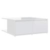 vidaXL Table basse blanc brillant 80x80x31 cm bois d'ing&eacute;nierie
