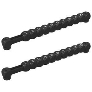 vidaXL Pions de table de football 2 pc Noir 30 x 2,2 x 2,9 cm HIPS