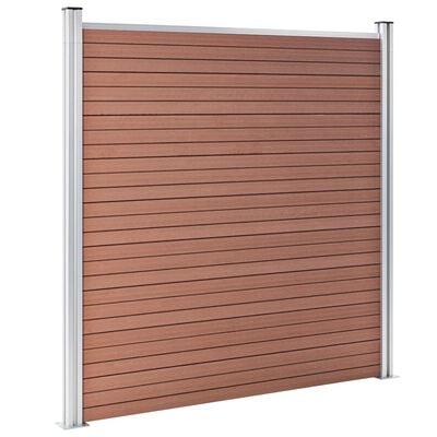 vidaXL Clôture de jardin WPC 1737x186 cm Marron