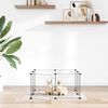 vidaXL Cage pour animaux de compagnie &agrave; 8 panneaux avec porte, noire, 35 x 35 cm, acier