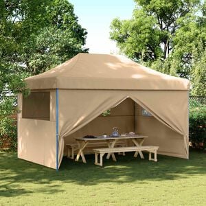 vidaXL Tente de r&eacute;ception pliable escamotable avec 4 parois lat&eacute;rales