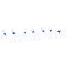 vidaXL Rennes LED 7 pc Blanc 43 x 18 x 66 cm tissu