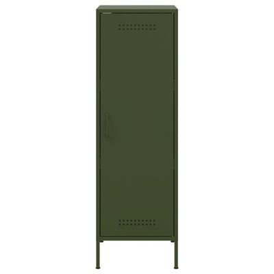 vidaXL Buffet vert olive 36x39x113 cm acier