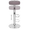 vidaXL Tabourets de bar lot de 2 taupe tissu