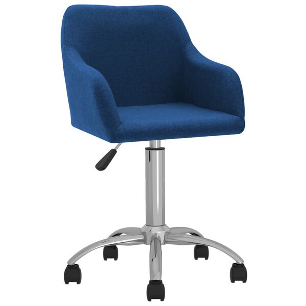 vidaXL Chaises pivotantes &agrave; manger lot de 2 bleu tissu