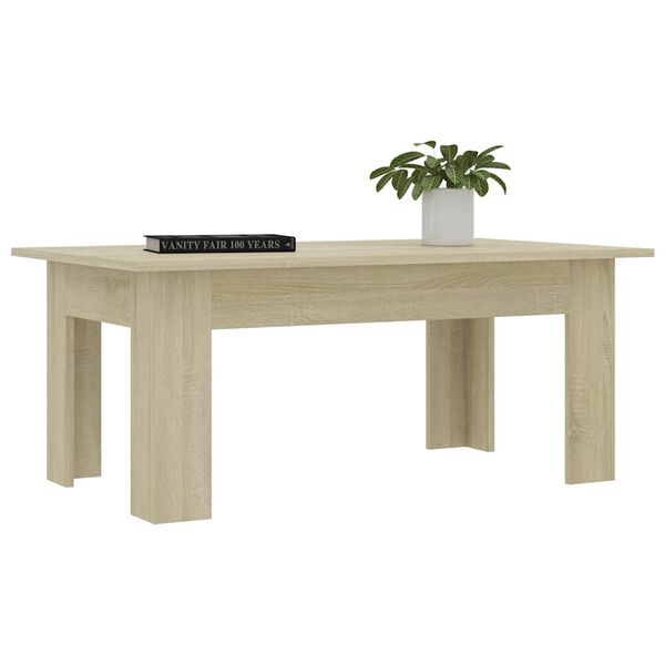 vidaXL Table basse Ch&ecirc;ne sonoma 100x60x42 cm Bois d&rsquo;ing&eacute;nierie