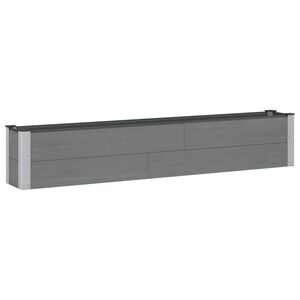 vidaXL Jardini&egrave;re sur&eacute;lev&eacute;e Gris 200 x 30 x 36 cm WPC et Aluminium