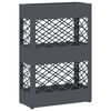 vidaXL Stand de Parapluie de Pluie Anthracite 28 x 12 x 41 cm Acier