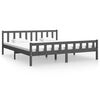 vidaXL Cadre de lit sans matelas gris bois massif 160x200 cm