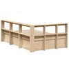 vidaXL Lit biblioth&egrave;que sans matelas 135x190 cm bois de pin massif