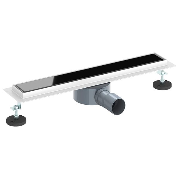 vidaXL Drain de douche avec couvercle en verre et siphon &agrave; 360&deg; 50 cm