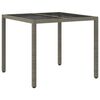vidaXL Table de Jardin Gris 90 x 90 x 75 cm polyrotin