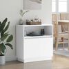 vidaXL Buffet LED Blanc 71 x 34,5 x 75 cm Bois d'ing&eacute;nierie
