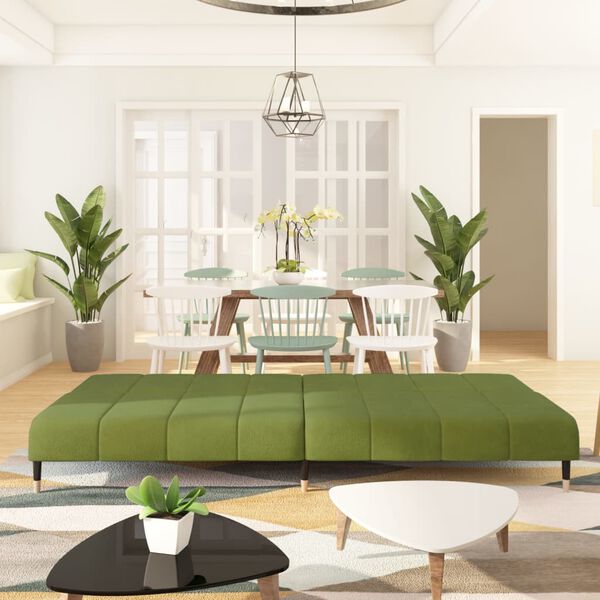 vidaXL Canap&eacute;-lit &agrave; 2 places vert clair velours