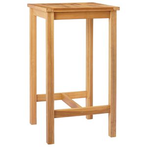 vidaXL Table de bar Naturel 60 x 60 x 105 cm Teck Massif