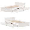 vidaXL Cadre de lit sans matelas blanc 75x190 cm bois de pin massif