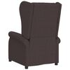 vidaXL Fauteuil inclinable &eacute;lectrique &agrave; oreilles marron fonc&eacute; tissu