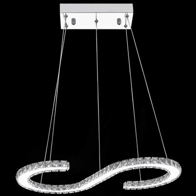 Lampe en crystal suspendu à LED en forme de S 22 W