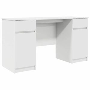 vidaXL Bureau Blanc Bois d'ing&eacute;nierie 140 x 49 x 76 cm