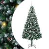 vidaXL Sapin de No&euml;l artificiel Vert 210 cm PVC et acier et plastique
