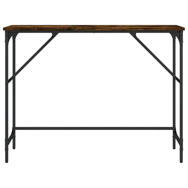 vidaXL Table console ch&ecirc;ne fum&eacute; 100x32x75 cm bois d'ing&eacute;nierie