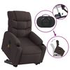 vidaXL Fauteuil inclinable de massage &eacute;lectrique Marron fonc&eacute; Tissu
