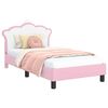 vidaXL Cadre de lit pour enfants avec t&ecirc;te de lit Rose 80 x 160 cm PU