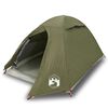 vidaXL Tente de camping &agrave; d&ocirc;me 2 personnes vert olive imperm&eacute;able