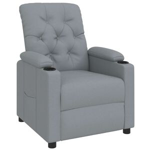 vidaXL Fauteuil inclinable Gris clair Tissu