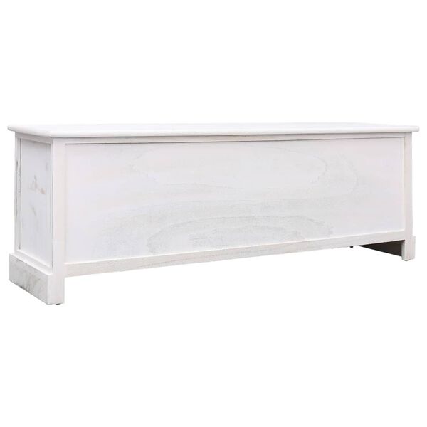 vidaXL Banc d'entrée Blanc antique 115x30x40 cm Bois