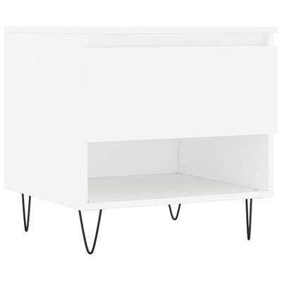 vidaXL Tables basses 2 pcs blanc 50x46x50 cm bois d'ingénierie