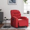 vidaXL Fauteuil inclinable &eacute;lectrique Rouge Similicuir