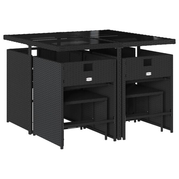 vidaXL Ensemble à manger de jardin et coussins 9 pcs mélange beige