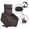 vidaXL Fauteuil inclinable de massage Marron foncé Tissu