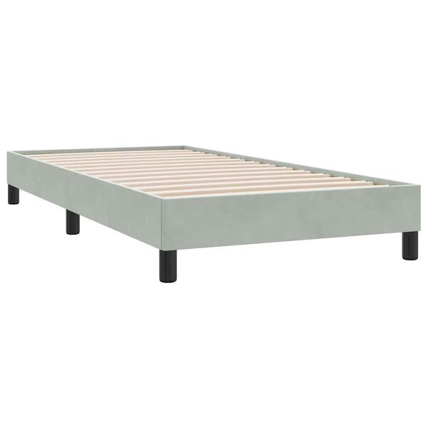 vidaXL Cadre de lit sans matelas gris clair 80x220 cm velours