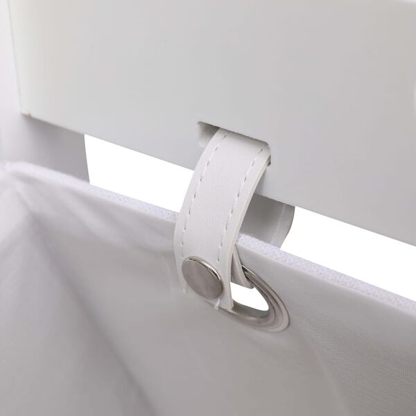 vidaXL Support &agrave; panier 4 niveaux Blanc 35x35x125 cm Bois