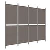 vidaXL Cloison de s&eacute;paration 4 panneaux Anthracite 200x200 cm Tissu