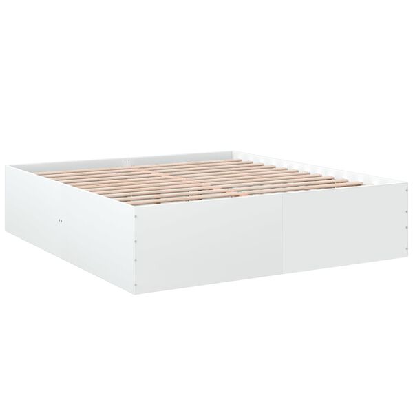 vidaXL Cadre de lit sans matelas blanc 200x200 cm