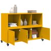 vidaXL Buffet jaune moutarde 100,5x39x72 cm acier