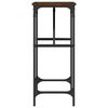 vidaXL Table console ch&ecirc;ne marron 75x32x75 cm bois d'ing&eacute;nierie