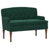 vidaXL Canap&eacute; love seat avec capitonnage en boutons Vert fonc&eacute; Velours