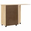 vidaXL Cabinet roulant avec bureau avec roue MOSS Vernis transparent
