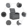 vidaXL Fauteuil inclinable &eacute;lectrique Gris Similicuir