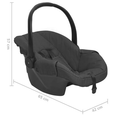 vidaXL Siège d'auto pour bébé Anthracite 42x65x57 cm