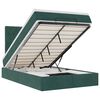 vidaXL Cadre de lit ottoman avec matelas vert foncé 120x190 cm velours