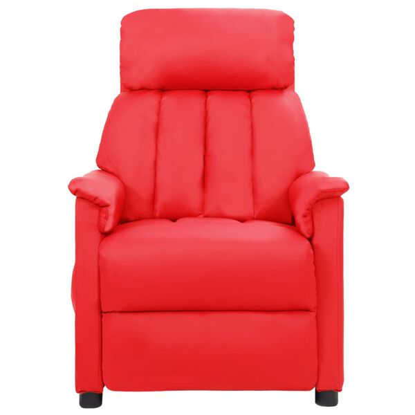 vidaXL Fauteuil inclinable Rouge Similicuir