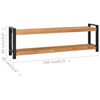 vidaXL banc avec stockage Marron 160 x 30 x 50 cm Bois de teck solide