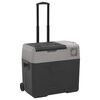 vidaXL Glaci&egrave;re avec roue et poign&eacute;e noir et gris 30 L polypropyl&egrave;ne