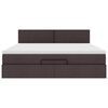 VidaXL Cadre de lit ottoman avec matelas marron fonc&eacute; 160x200 cm tissu